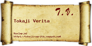Tokaji Verita névjegykártya